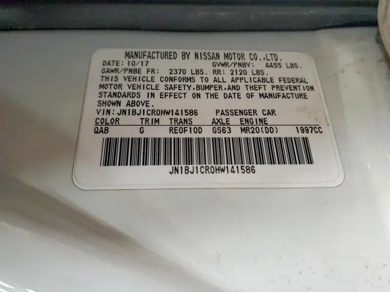 2017 NISSAN ROGUE SPORT S  