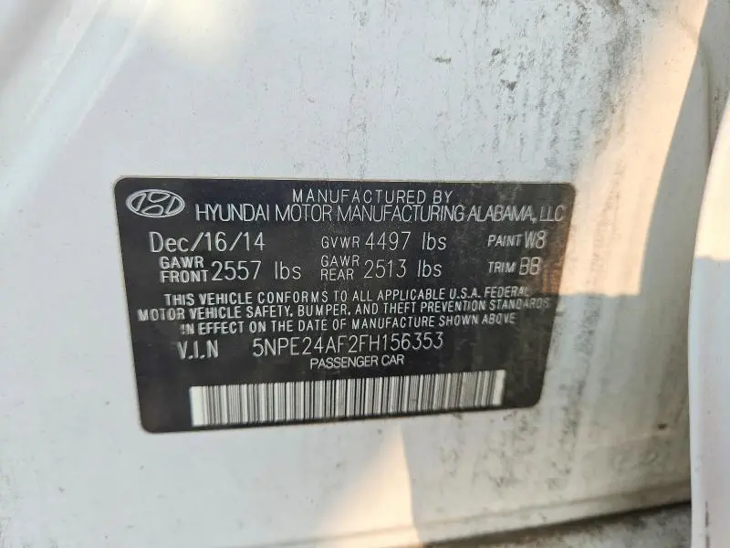 2015 HYUNDAI SONATA SE  