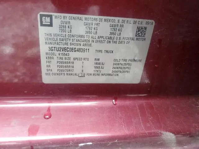 2014 GMC SIERRA K1500 SLT  