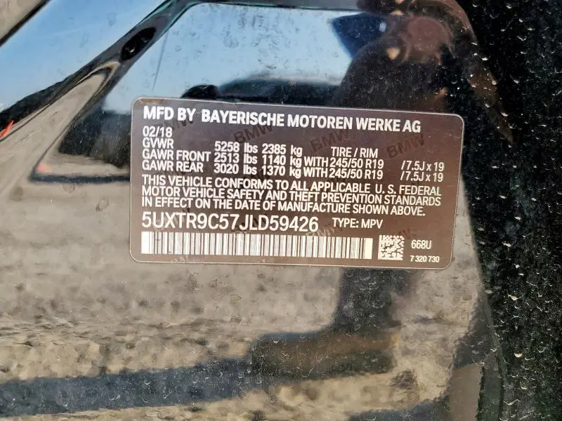 2018 BMW X3 XDRIVE30I  