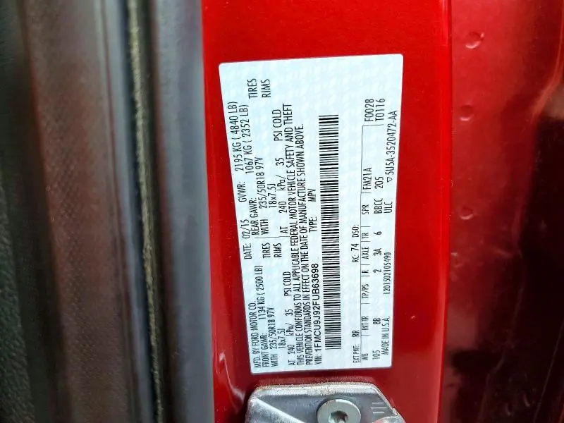 2015 FORD ESCAPE TITANIUM  