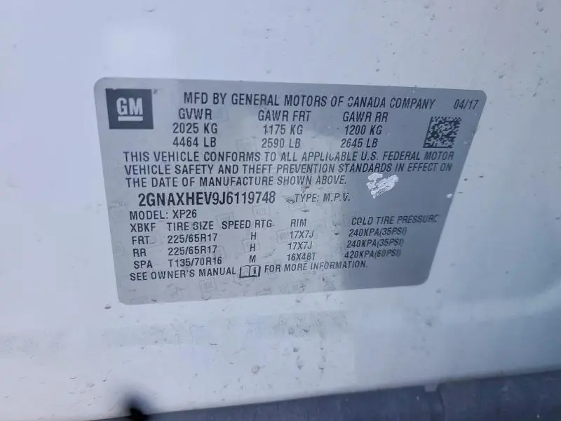 2018 CHEVROLET EQUINOX LS  