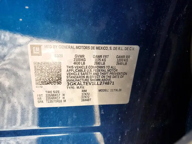 2020 GMC TERRAIN SLE  