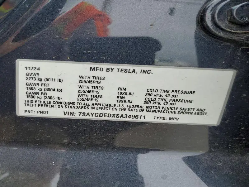 2025 TESLA MODEL Y   