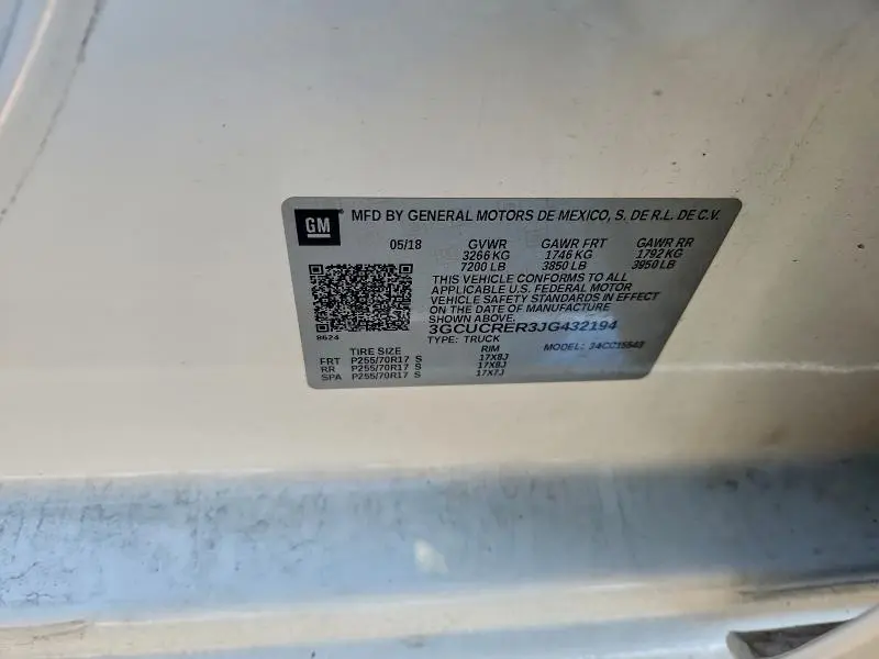 2018 CHEVROLET SILVERADO C1500 LT  