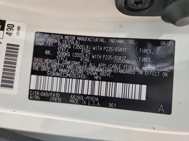 2021 TOYOTA SIENNA LE  