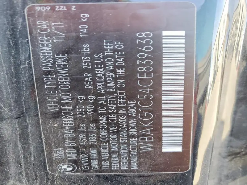 2012 BMW 335 I SULEV  