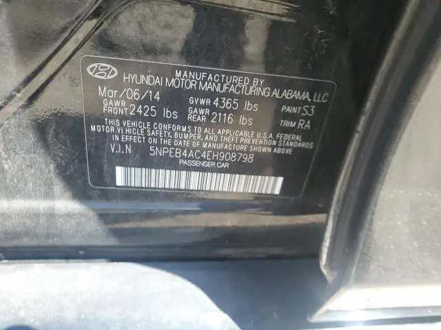 2014 HYUNDAI SONATA GLS  