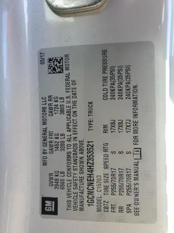 2017 CHEVROLET SILVERADO C1500  