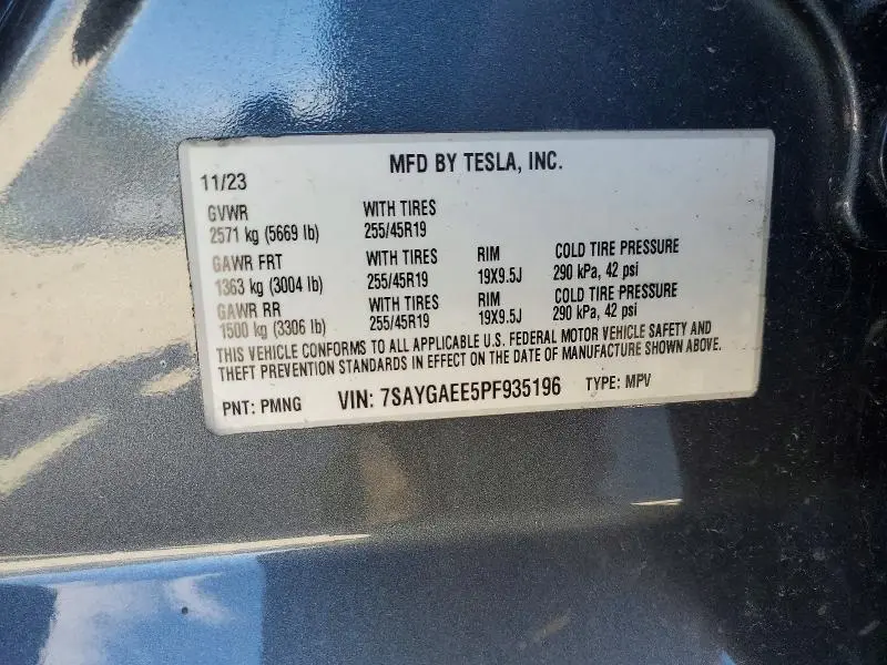 2023 TESLA MODEL Y   