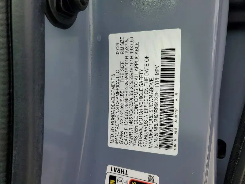 2024 HONDA ODYSSEY ELITE  