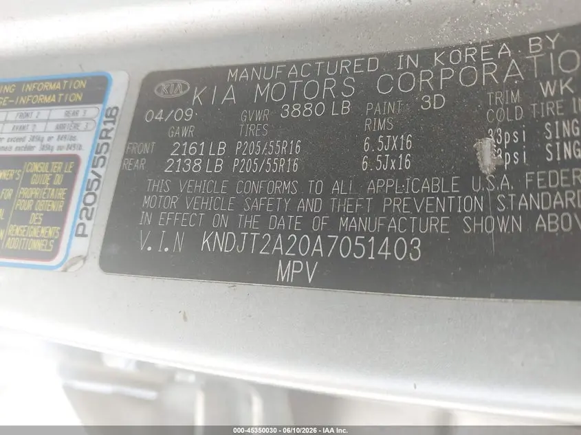 2010 KIA SOUL +