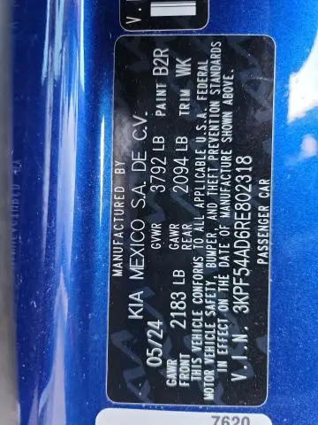 2024 KIA FORTE GT LINE  