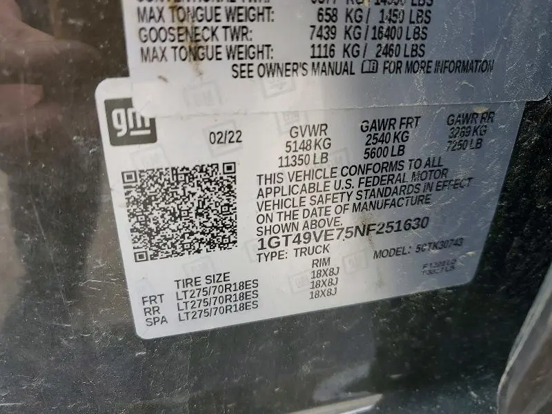 2022 GMC SIERRA K3500 AT4  