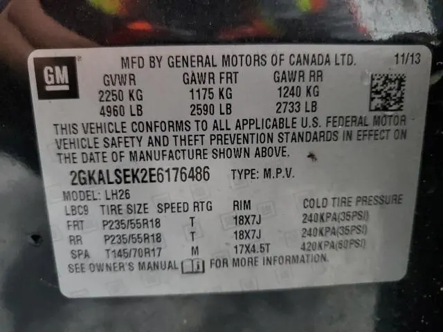 2014 GMC TERRAIN SLT  