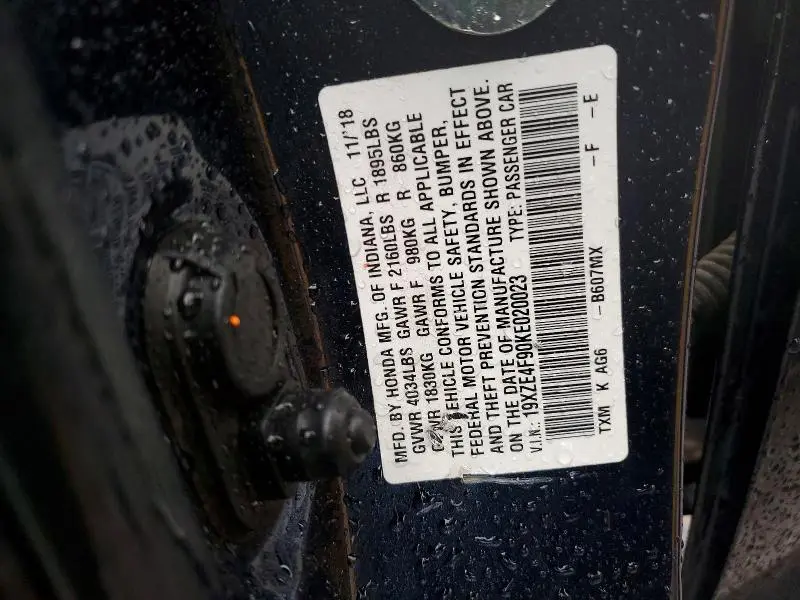 2019 HONDA INSIGHT TOURING  