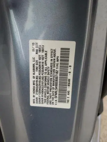 2014 HONDA ODYSSEY TOURING  