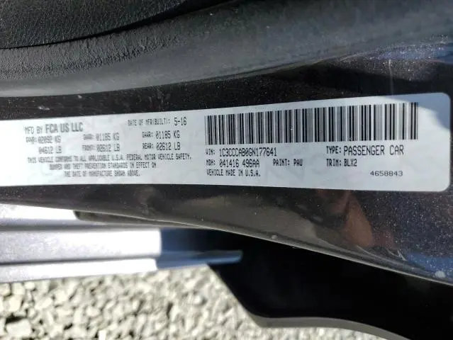 2016 CHRYSLER 200 LIMITED  