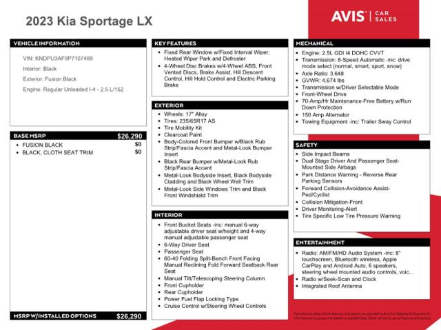 2023 KIA SPORTAGE LX