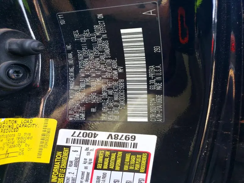 2012 TOYOTA SIENNA LE  