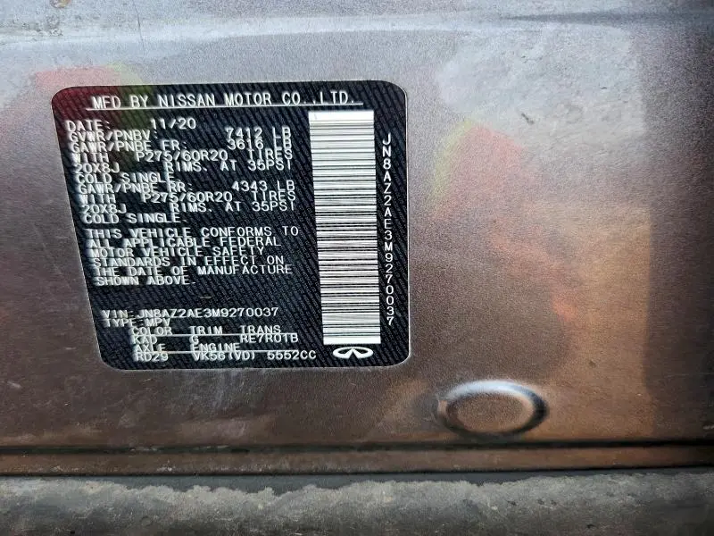 2021 INFINITI QX80 LUXE  