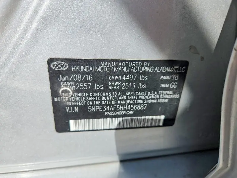 2017 HYUNDAI SONATA SPORT  