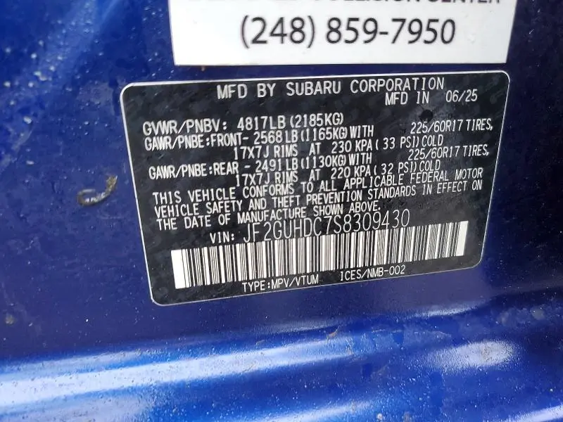 2025 SUBARU CROSSTREK PREMIUM  