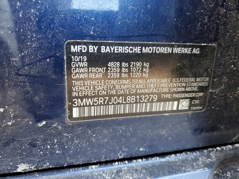 2020 BMW 330XI   