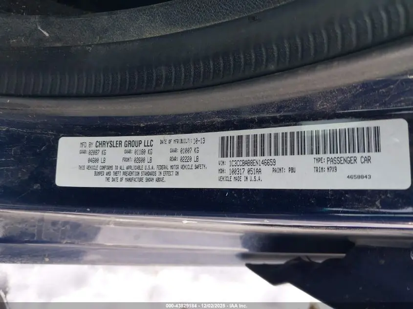 2014 CHRYSLER 200 LX