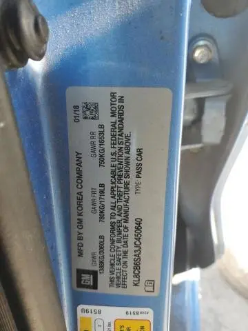 2018 CHEVROLET SPARK LS  