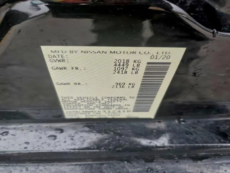 2020 NISSAN ALTIMA S  