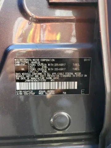 2017 TOYOTA RAV4 XLE  