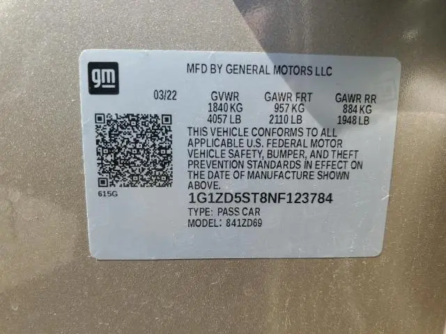 2022 CHEVROLET MALIBU LT  