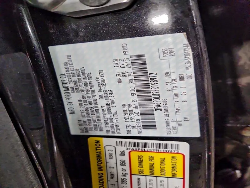 2015 FORD FUSION SE HYBRID  