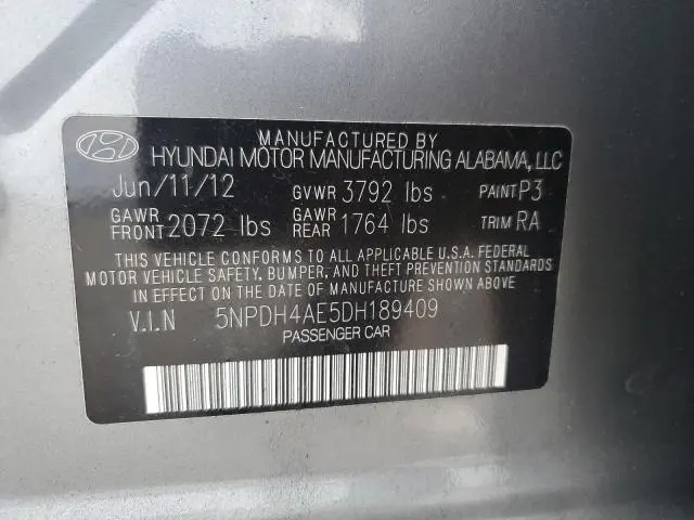 2013 HYUNDAI ELANTRA GLS  