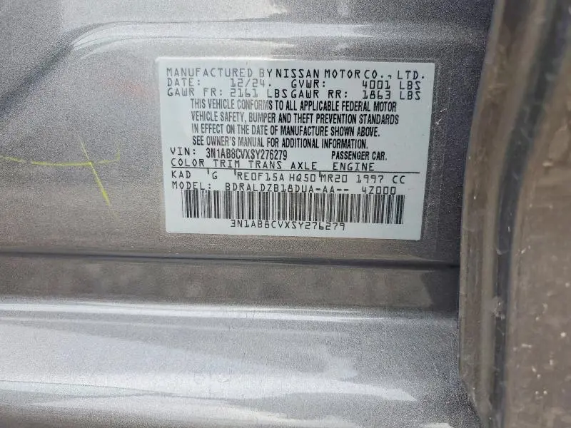 2025 NISSAN SENTRA SV  
