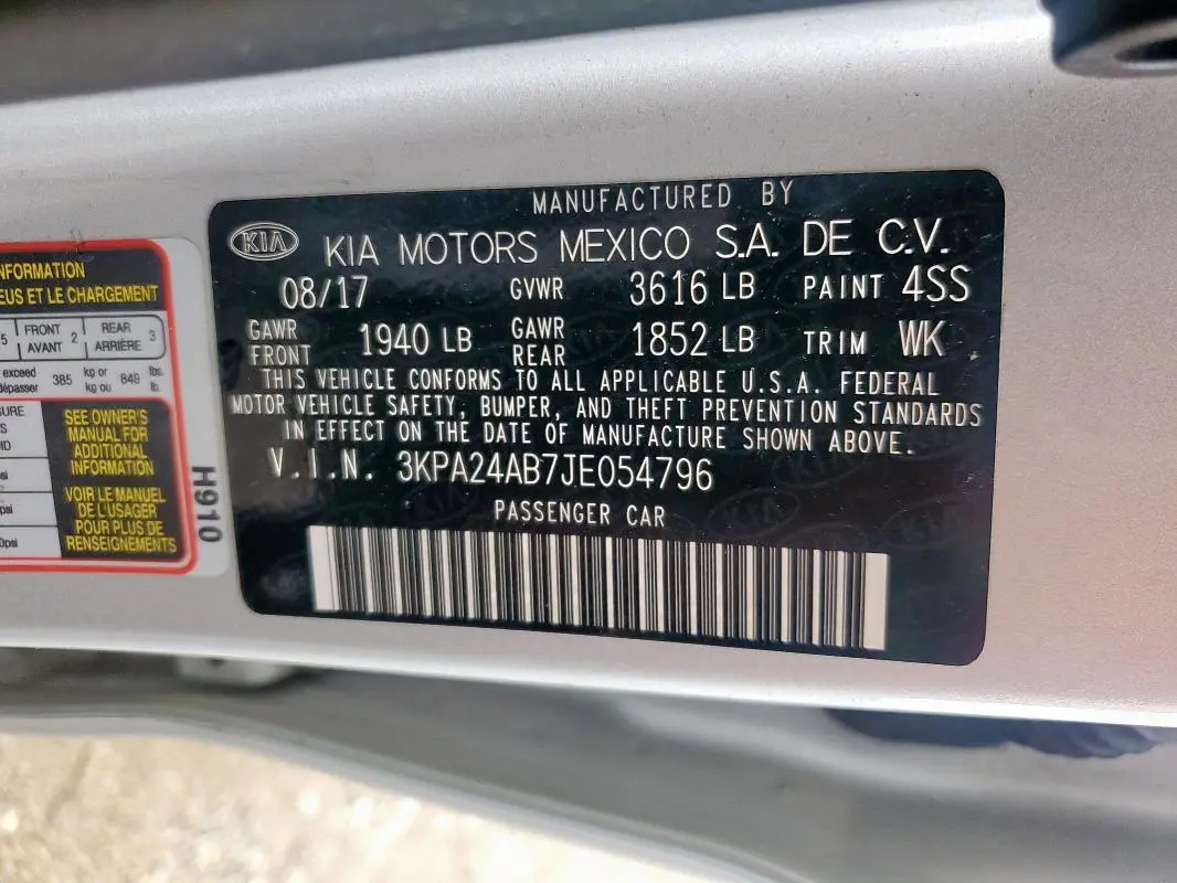 2018 KIA RIO LX  