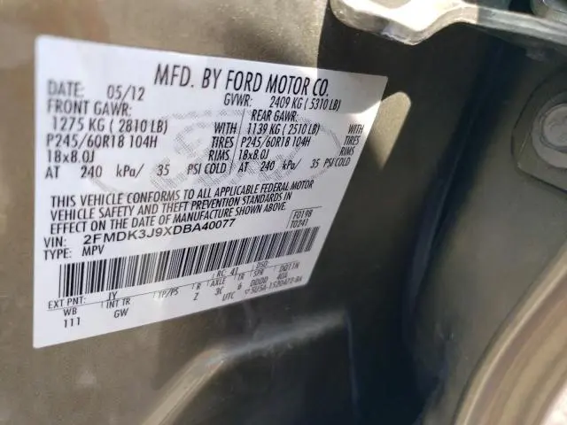 2013 FORD EDGE SEL  