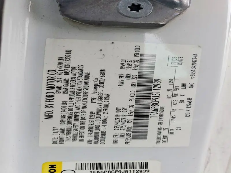 2018 FORD MUSTANG GT  