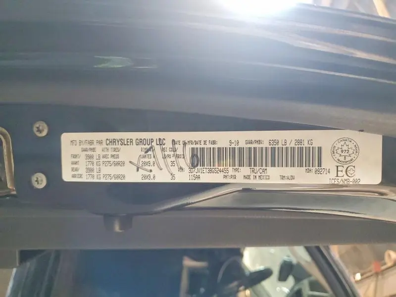 2011 DODGE RAM 1500   