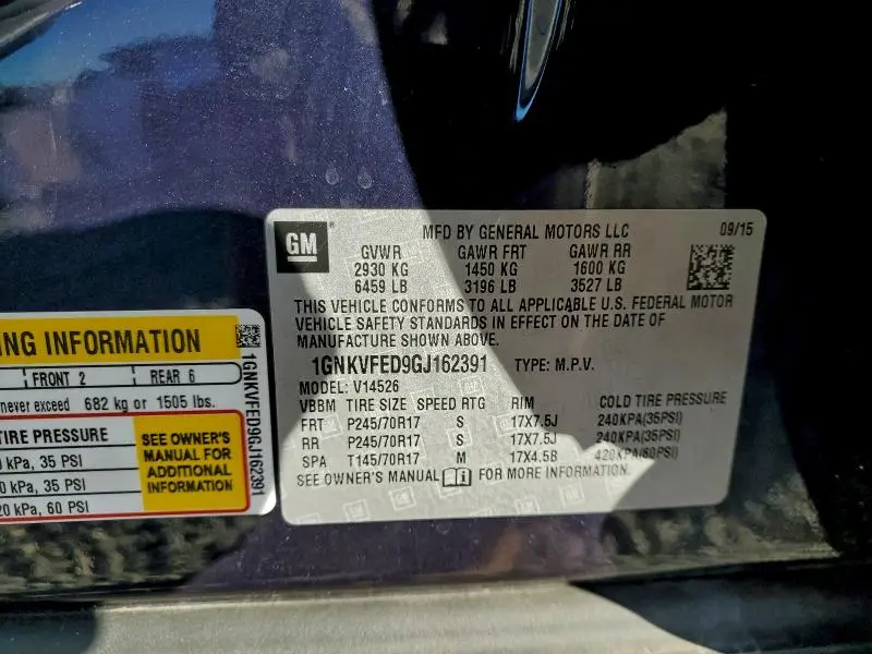 2016 CHEVROLET TRAVERSE LS  
