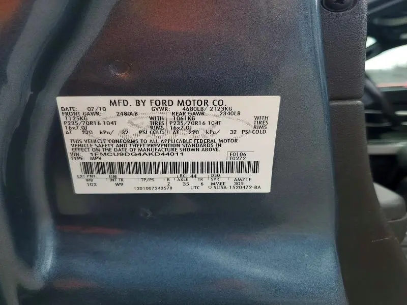 2010 FORD ESCAPE XLT  