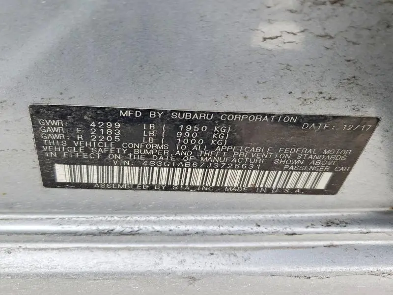 2018 SUBARU IMPREZA PREMIUM  