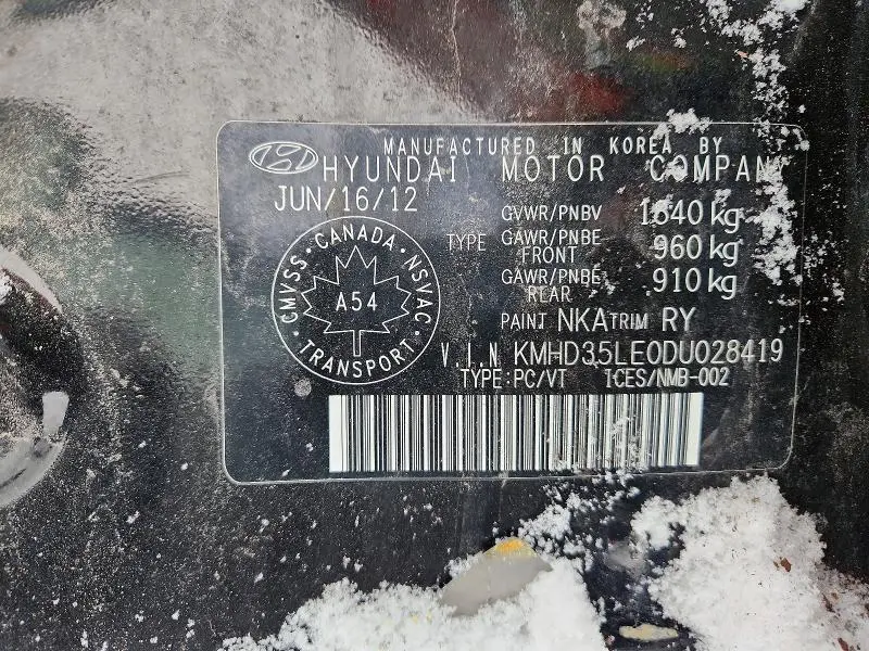 2013 HYUNDAI ELANTRA GT   