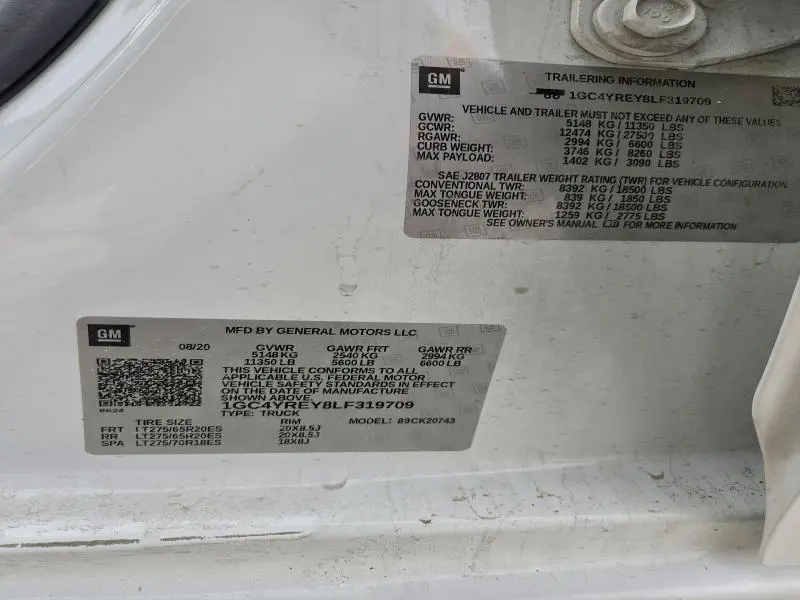 2020 CHEVROLET SILVERADO K2500 HIGH COUNTRY  