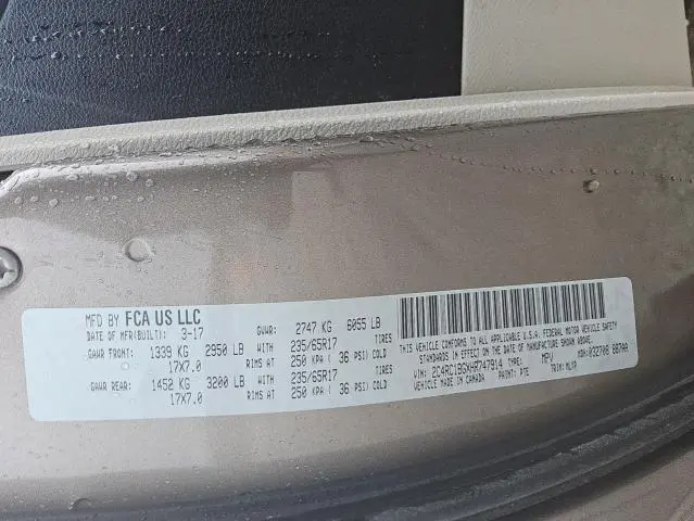 2017 CHRYSLER PACIFICA TOURING L  