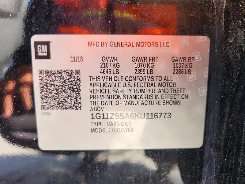 2019 CHEVROLET IMPALA LT  