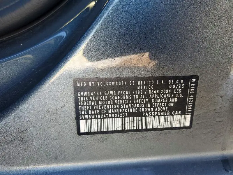 2026 VOLKSWAGEN JETTA S  