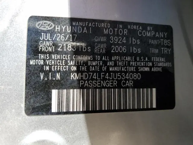 2018 HYUNDAI ELANTRA SE  