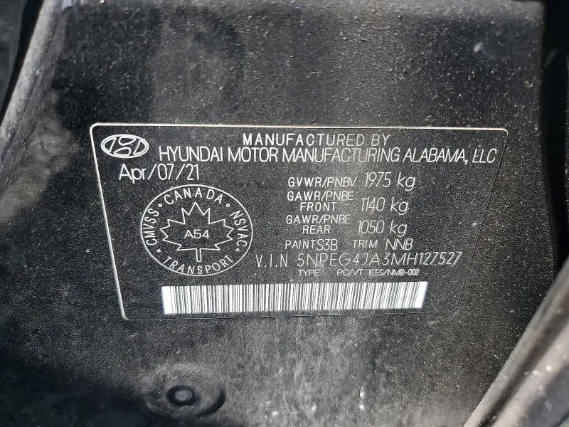 2021 HYUNDAI SONATA SE  